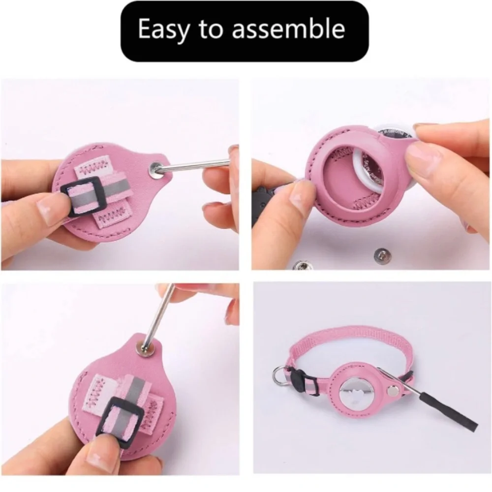 Pink AirTag cat collar